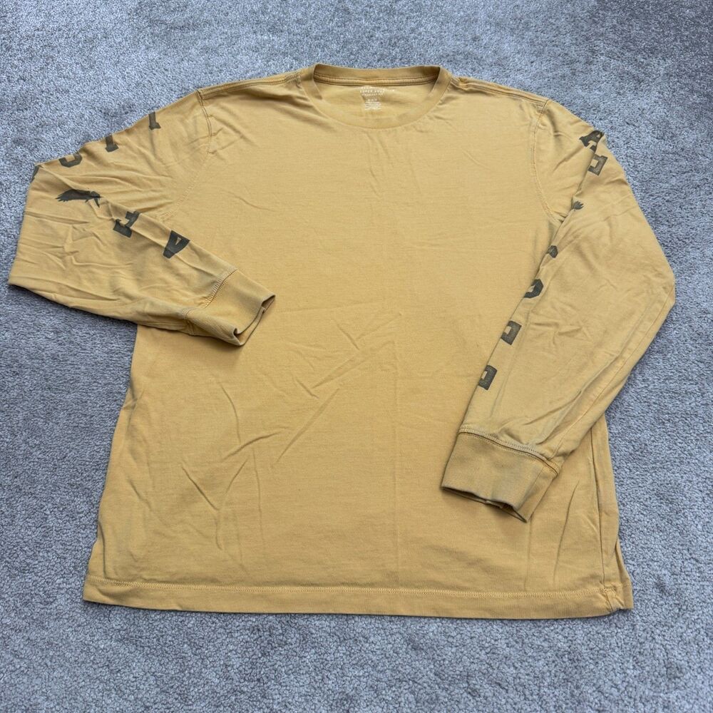 American Eagle Super Soft Standard Fit T-Shirt Mens Medium Yellow Long Sleeve